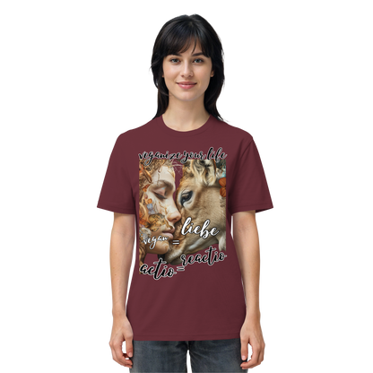 vegwear "actio = reactio" - unisex Bio T-Shirt, vegan ist Mitgefühl