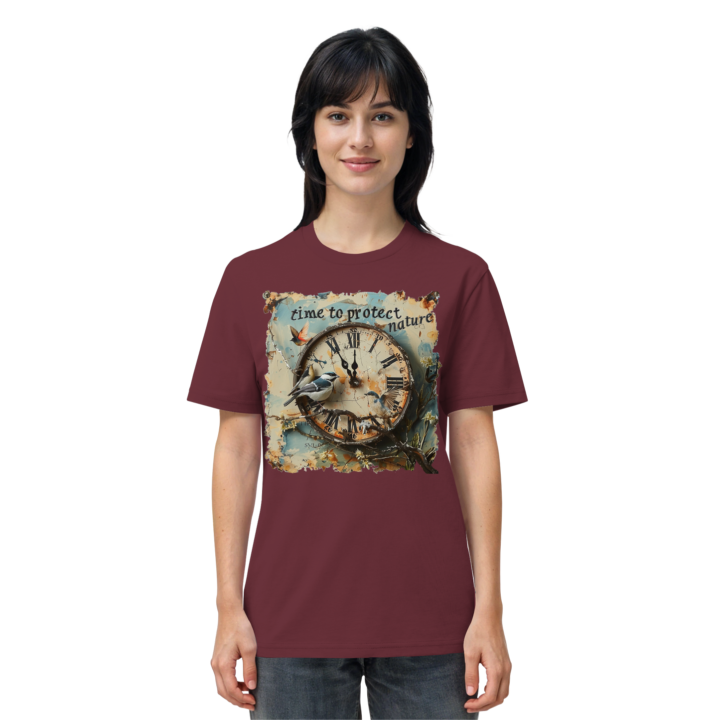 vegwear "time to protect nature" - unisex T-Shirt, nachhaltige Mode