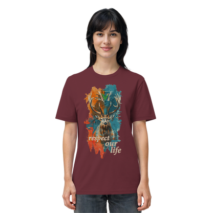 vegwear "respect our life - Hirsch" - unisex Bio T-Shirt