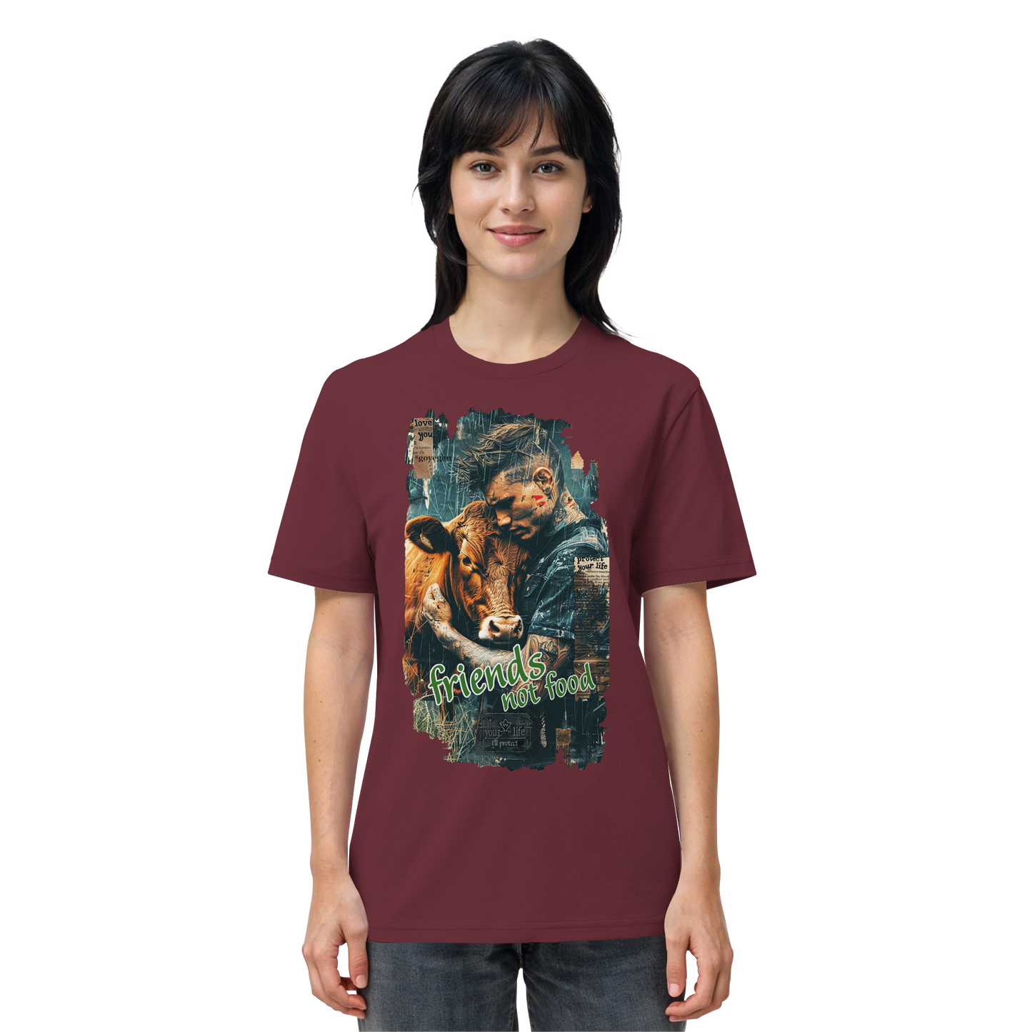 vegwear "friends not food" - unisex T-Shirt, vegan, fair, cool