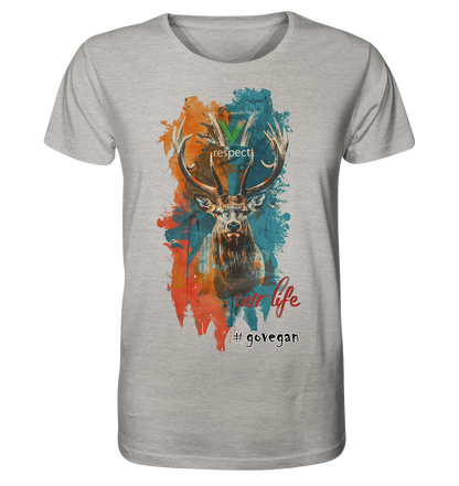 Motiv "respect our life, go vegan" - unisex Bio T-Shirt