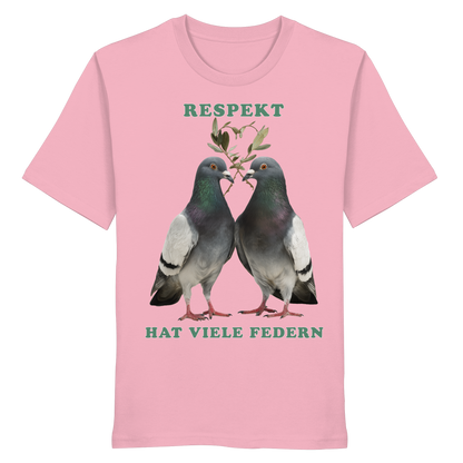 vegwear "Respekt hat viele Federn" - unisex Bio T-Shirt
