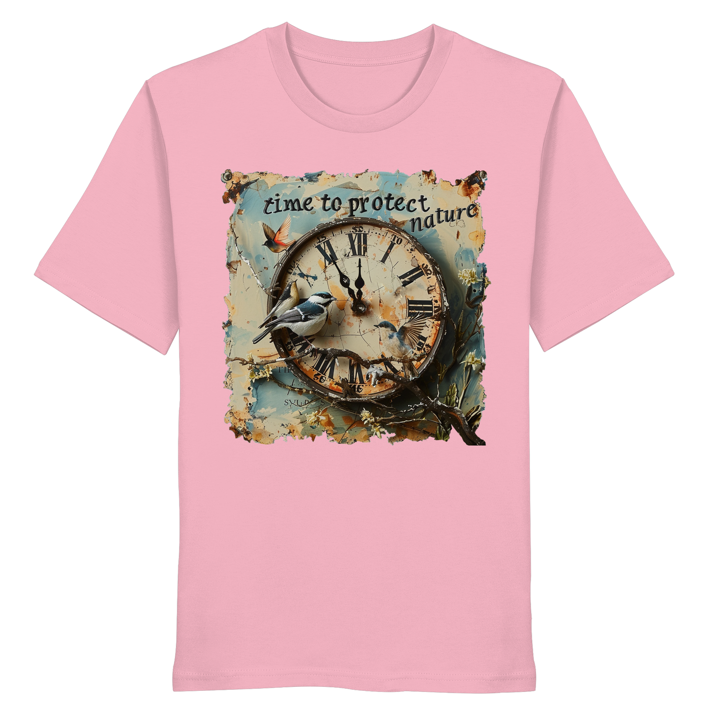 vegwear "time to protect nature" - unisex T-Shirt, nachhaltige Mode