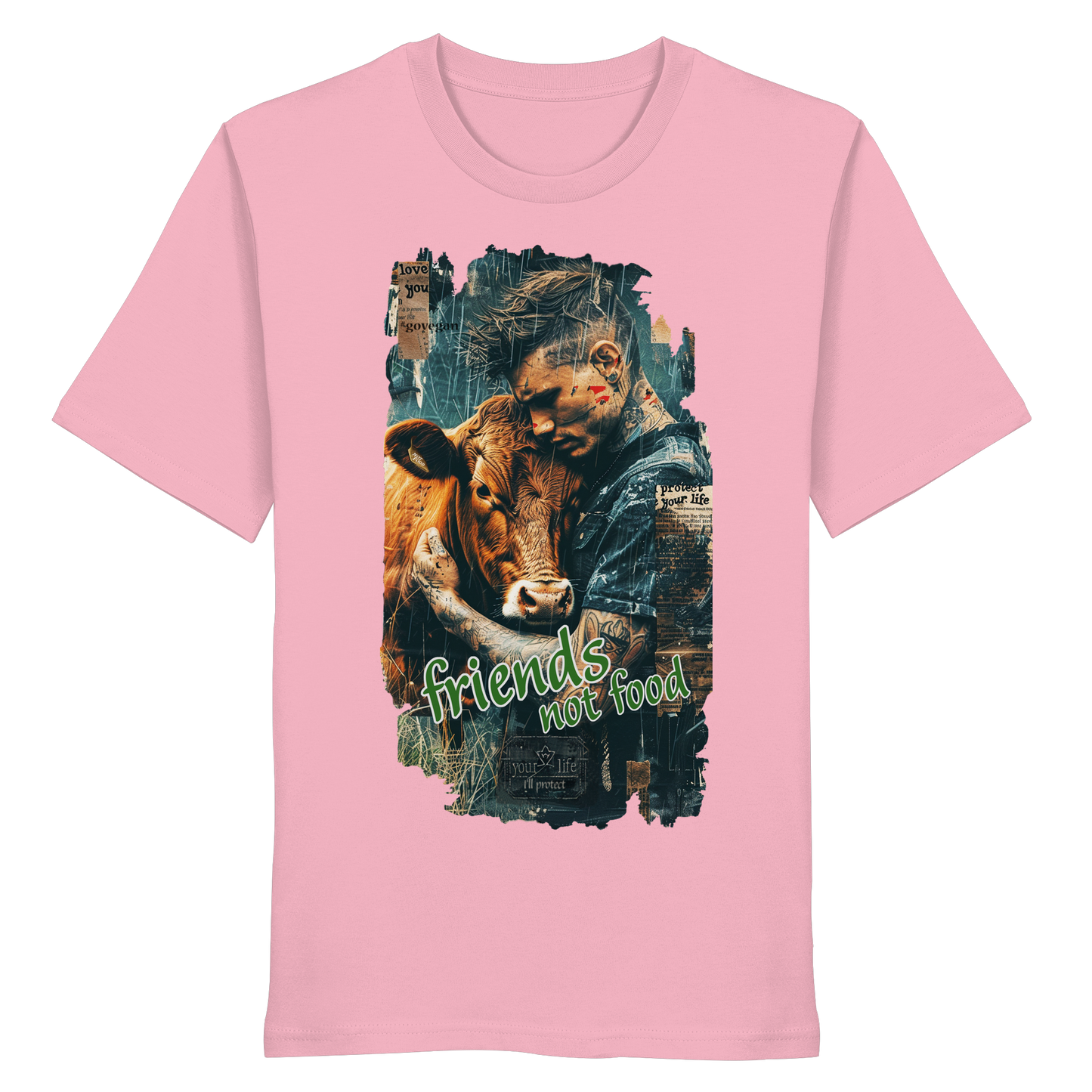 vegwear "friends not food" - unisex T-Shirt, vegan, fair, cool
