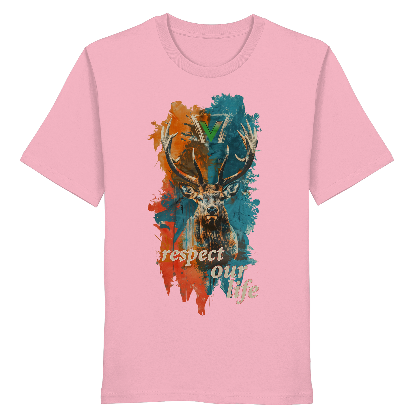 vegwear "respect our life - Hirsch" - unisex Bio T-Shirt
