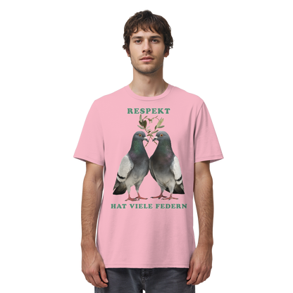 vegwear "Respekt hat viele Federn" - unisex Bio T-Shirt