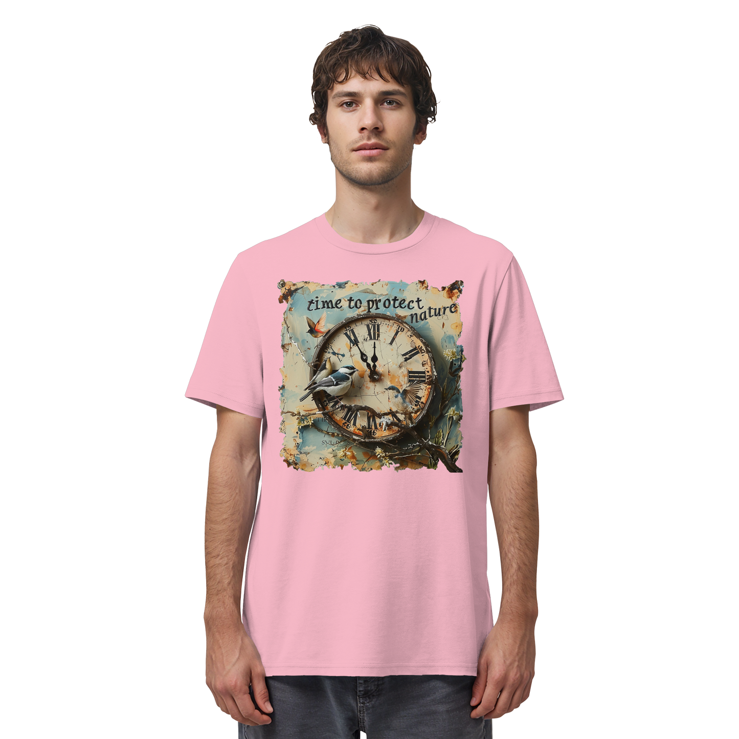vegwear "time to protect nature" - unisex T-Shirt, nachhaltige Mode