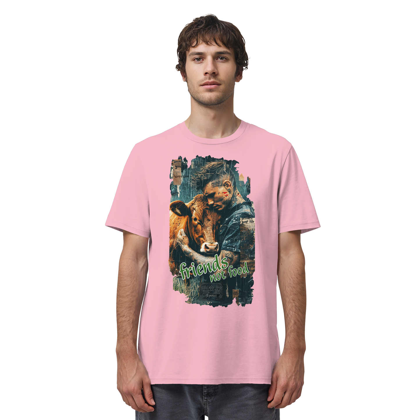 vegwear "friends not food" - unisex T-Shirt, vegan, fair, cool