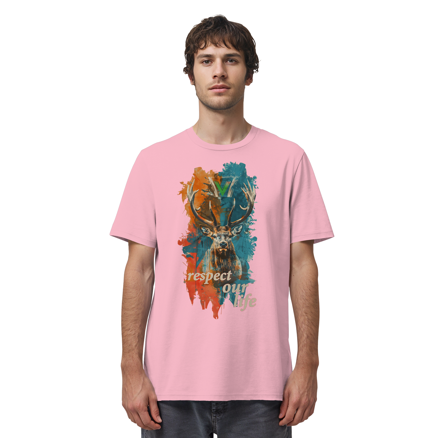 vegwear "respect our life - Hirsch" - unisex Bio T-Shirt