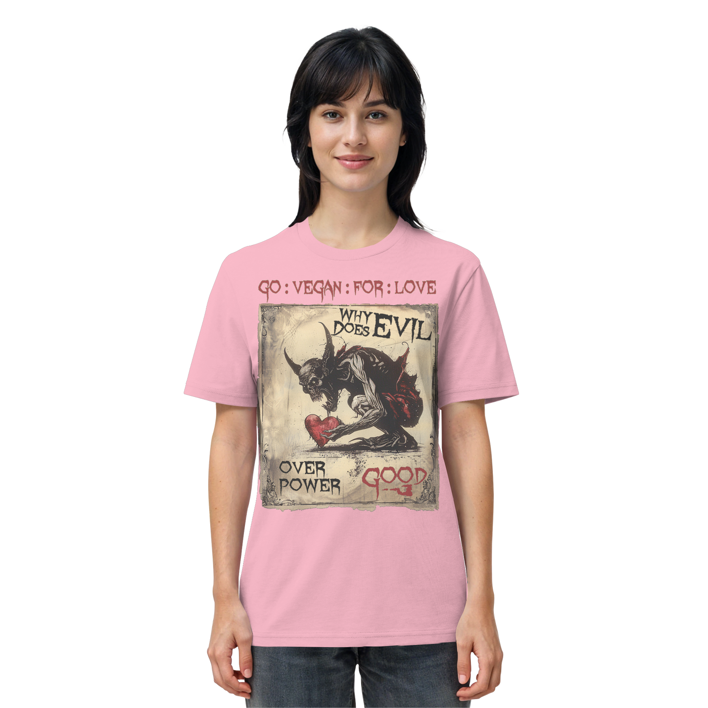 vegwear "why does evil" -unisex Bio T-Shirt