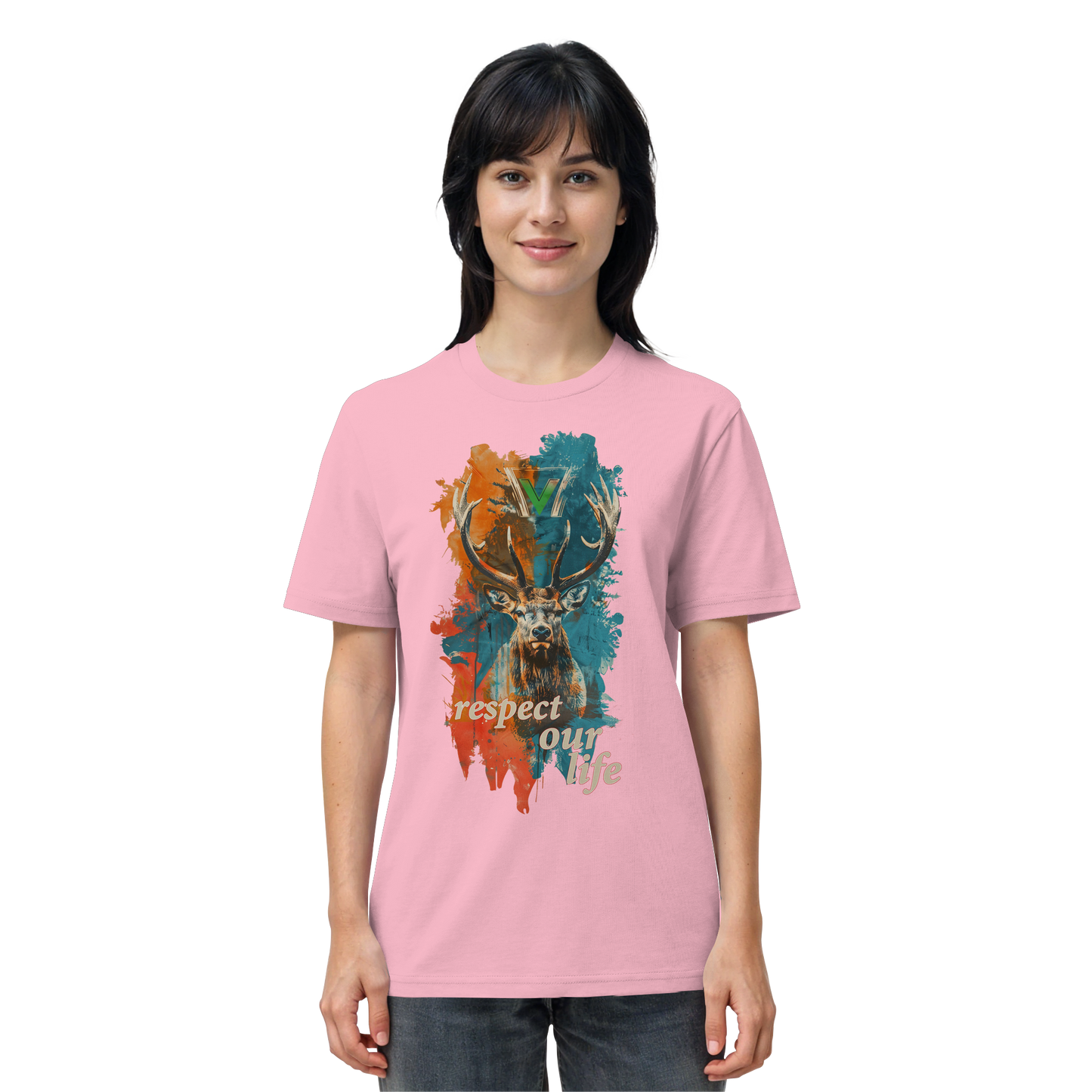 vegwear "respect our life - Hirsch" - unisex Bio T-Shirt