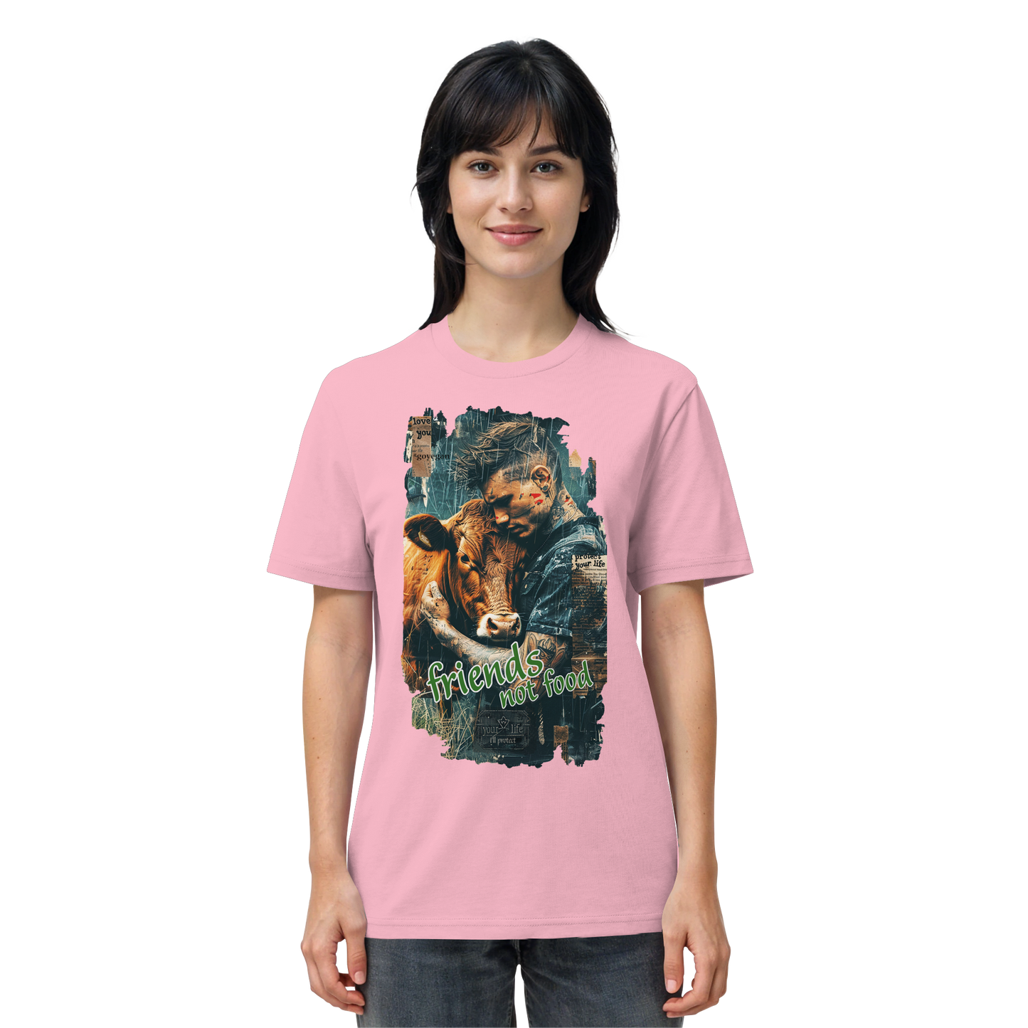 vegwear "friends not food" - unisex T-Shirt, vegan, fair, cool