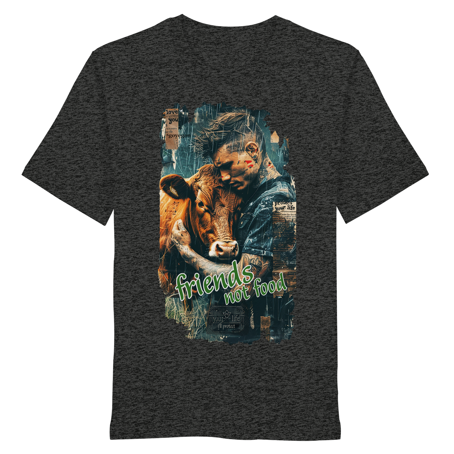 vegwear "friends not food" - unisex T-Shirt, vegan, fair, cool