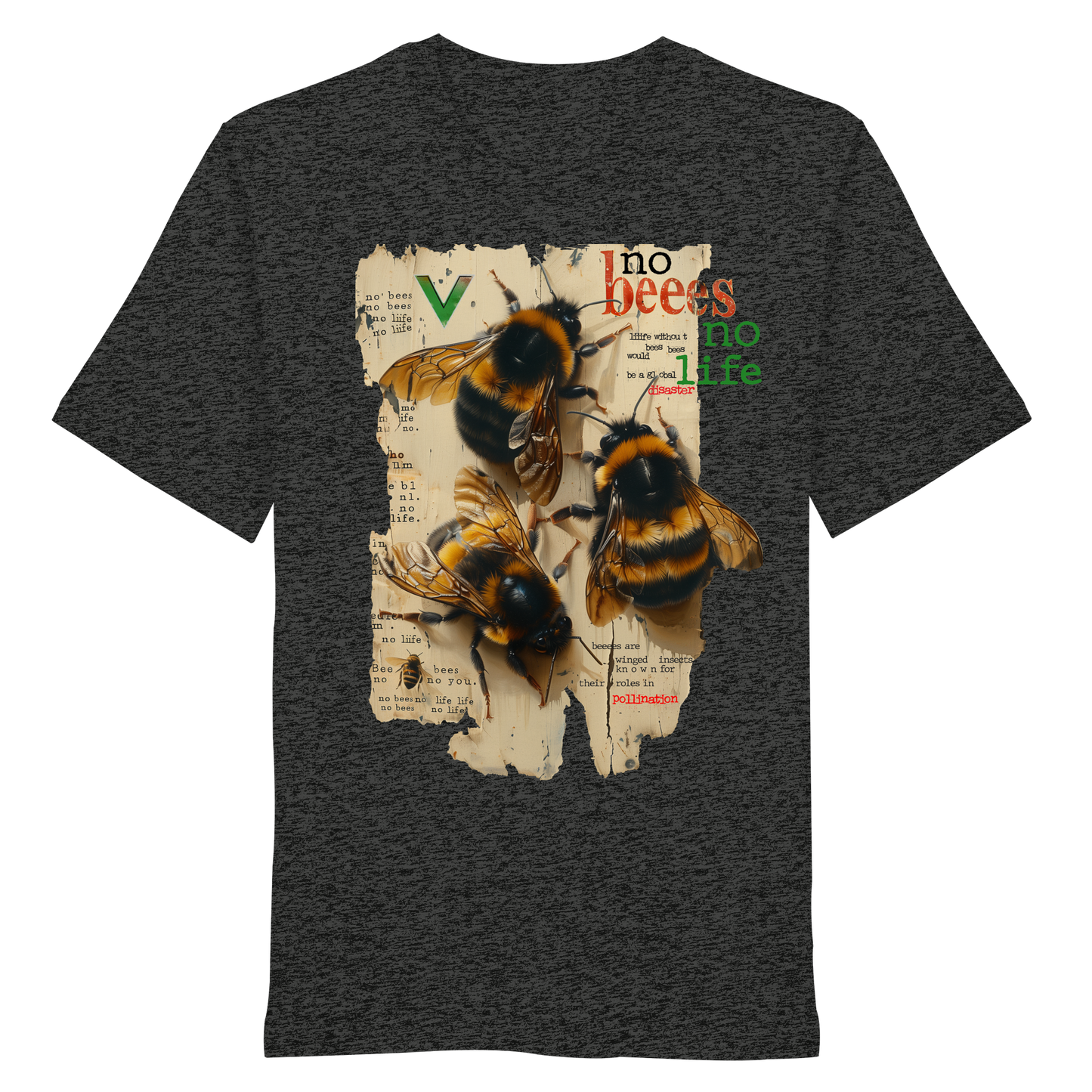 vegwear "no bees, no life" - unisex Bio T-Shirt, vegan fair