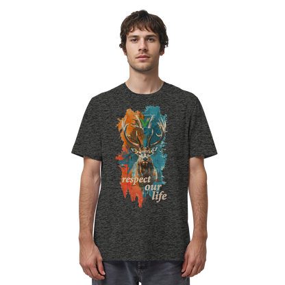 vegwear "respect our life - Hirsch" - unisex Bio T-Shirt