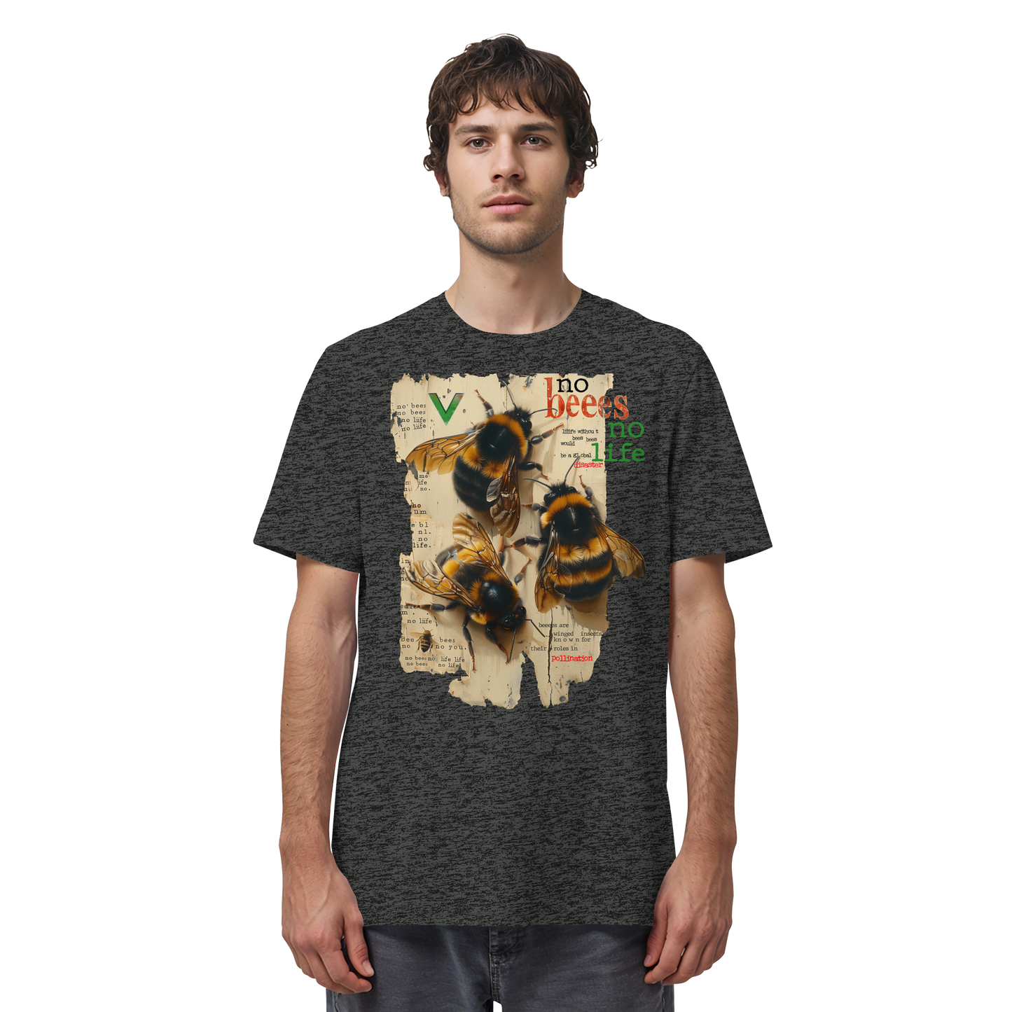 vegwear "no bees, no life" - unisex Bio T-Shirt, vegan fair