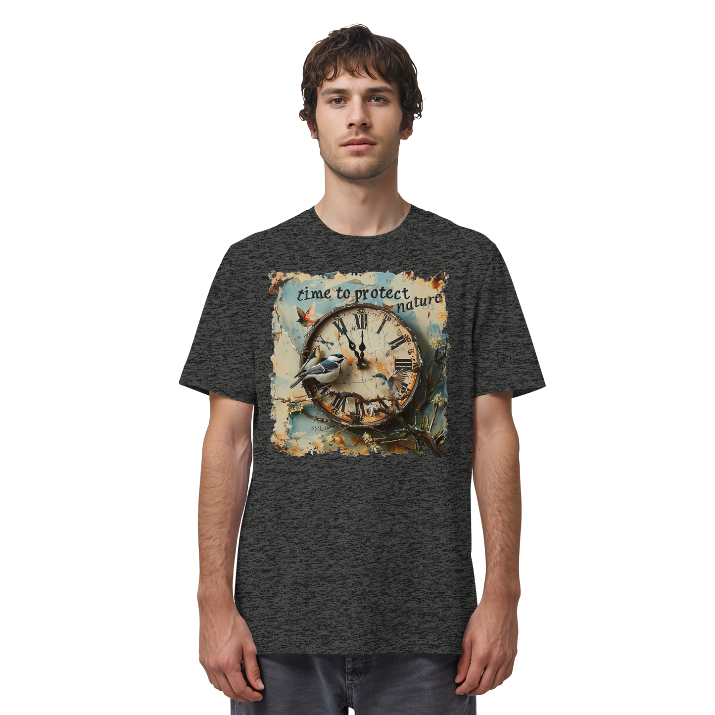 vegwear "time to protect nature" - unisex T-Shirt, nachhaltige Mode