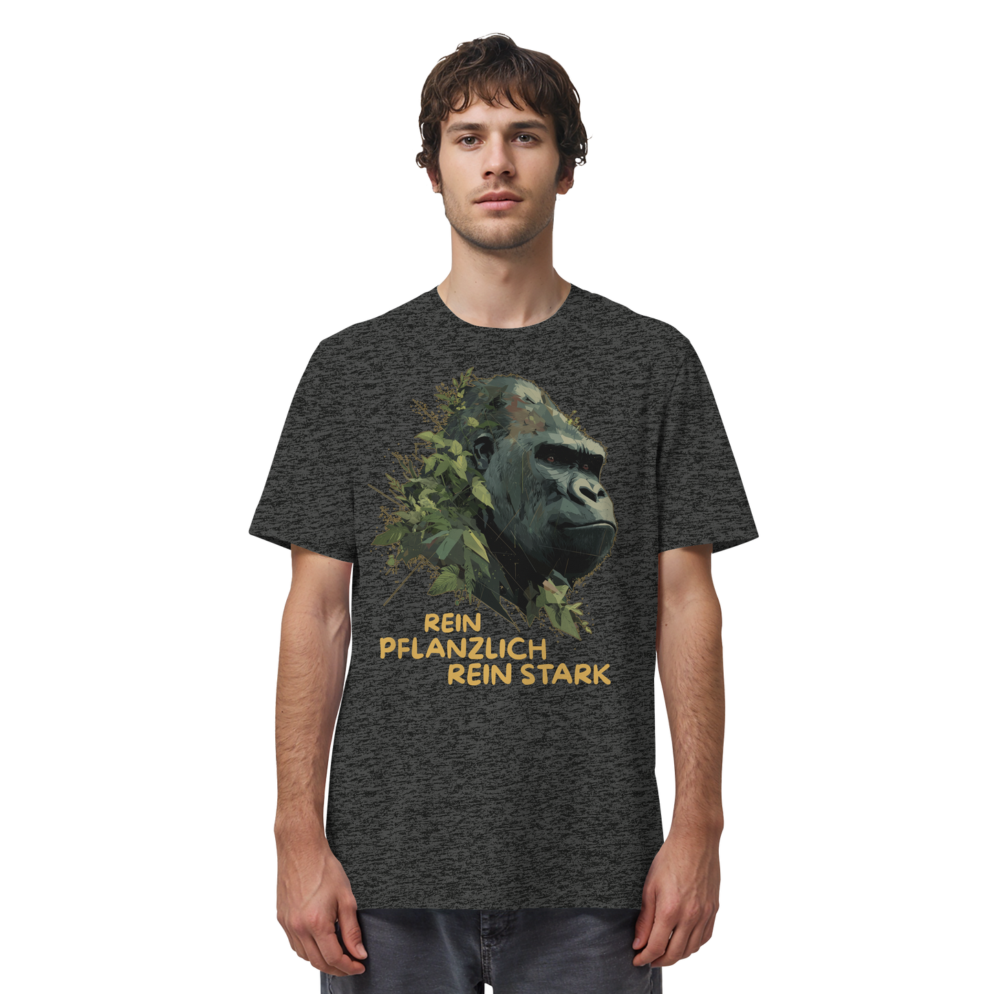 vegwear "Gorilla, rein pflanzlich, rein stark" - unisex Bio T-Shirt