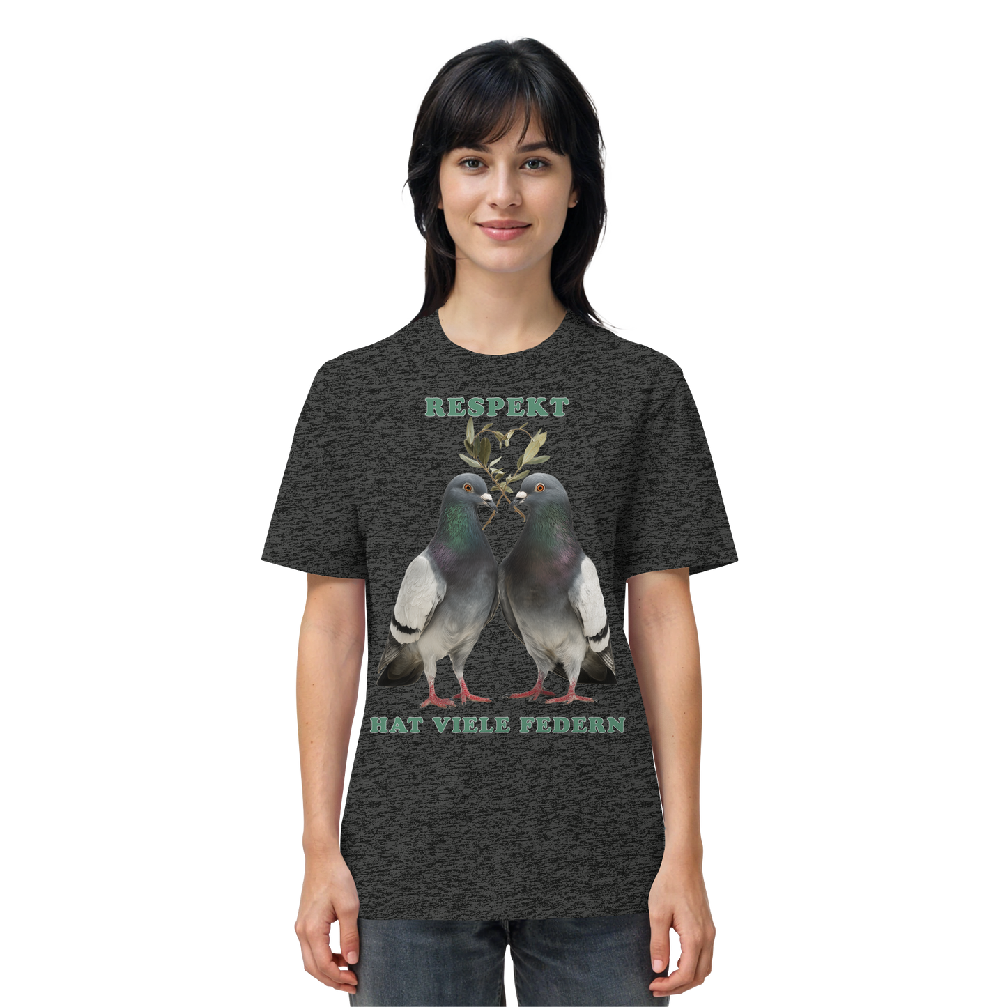 vegwear "Respekt hat viele Federn" - unisex Bio T-Shirt