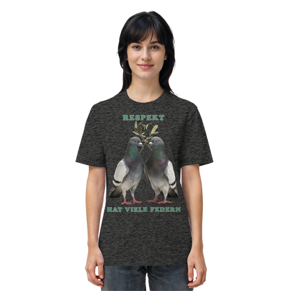 vegwear "Respekt hat viele Federn" - unisex Bio T-Shirt