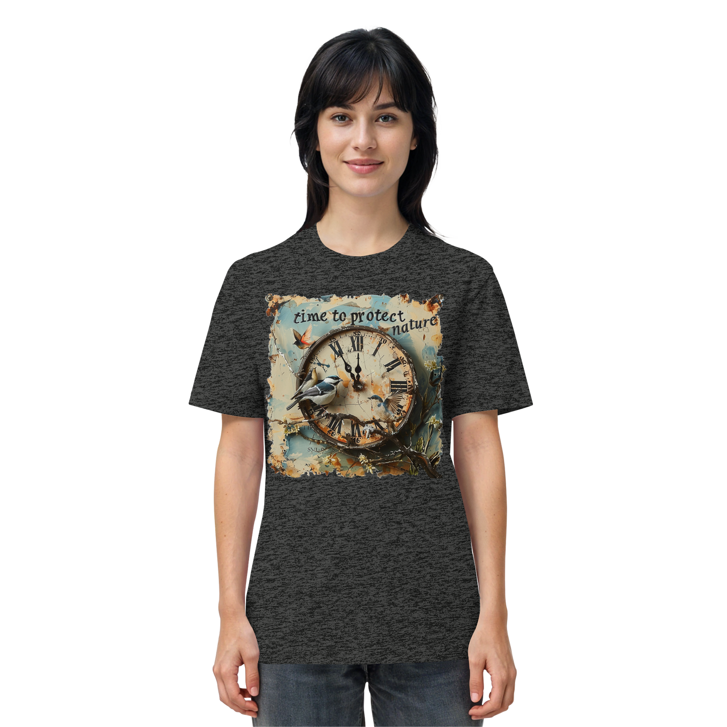 vegwear "time to protect nature" - unisex T-Shirt, nachhaltige Mode