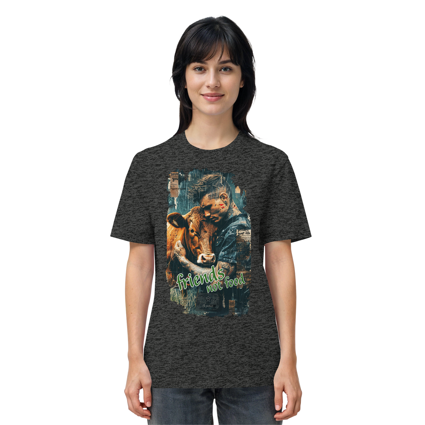 vegwear "friends not food" - unisex T-Shirt, vegan, fair, cool