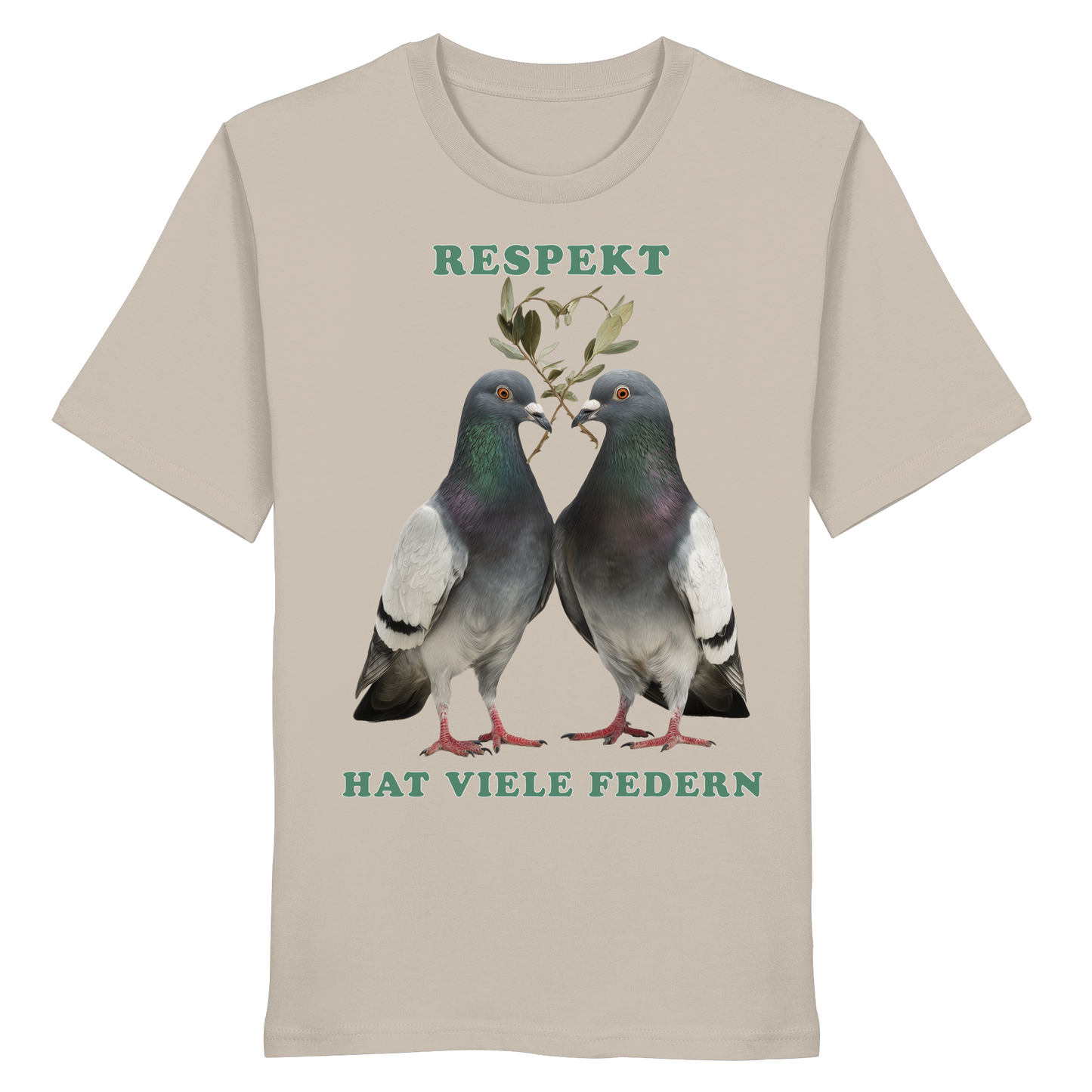 vegwear "Respekt hat viele Federn" - unisex Bio T-Shirt