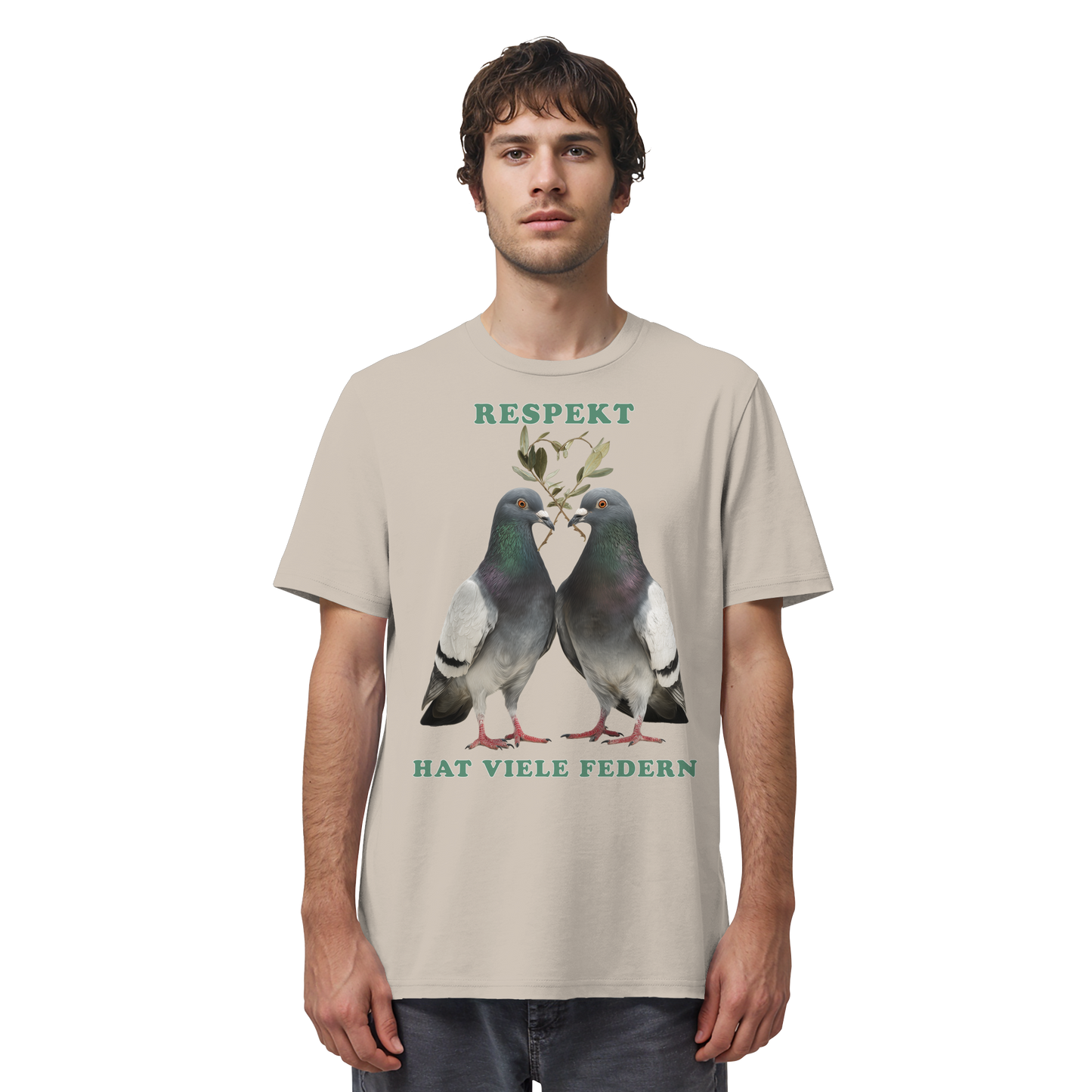 vegwear "Respekt hat viele Federn" - unisex Bio T-Shirt