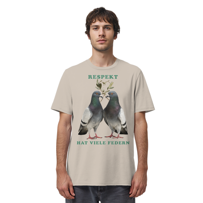 vegwear "Respekt hat viele Federn" - unisex Bio T-Shirt