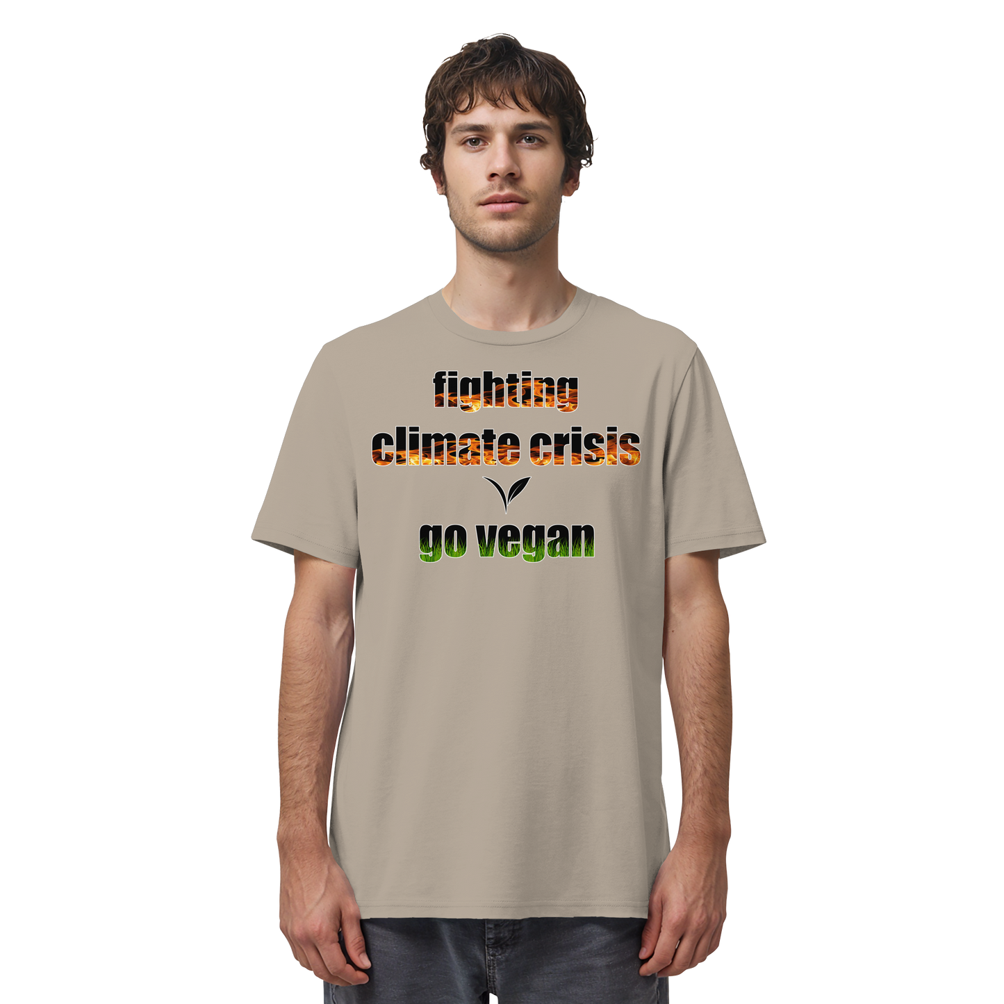 vegwear "fighting climate cirsis" - unisex Bio T-Shirt, vegan & klimafreundlich