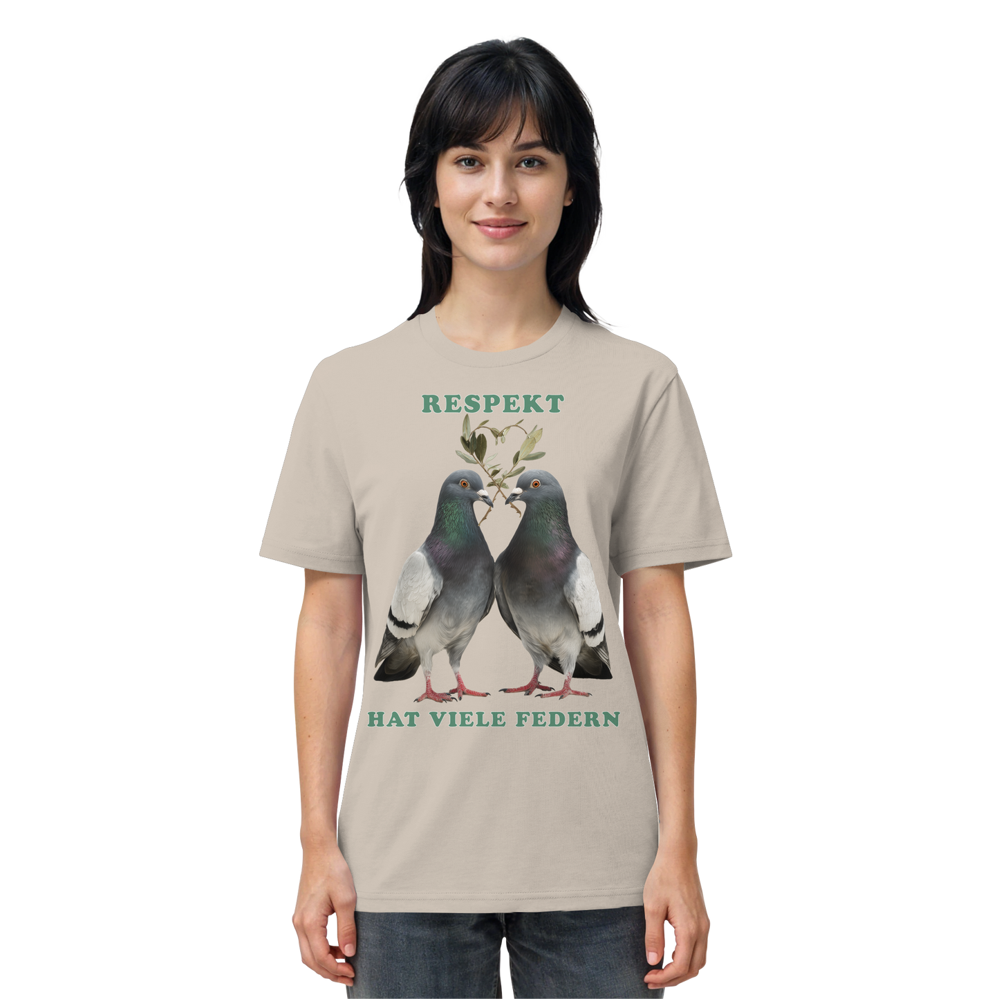 vegwear "Respekt hat viele Federn" - unisex Bio T-Shirt