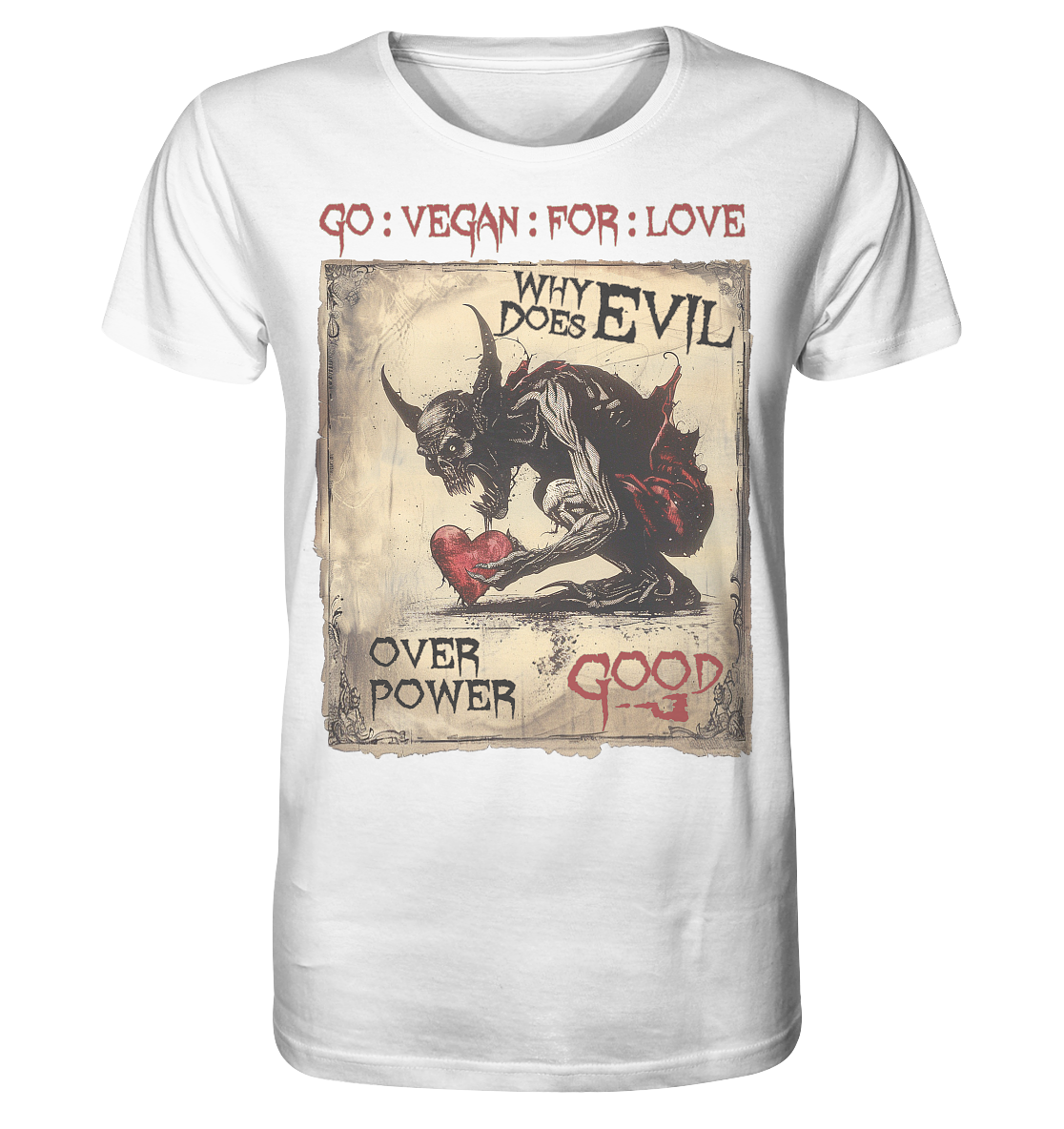 Motiv "why does evil" - unisex Bio T-Shirt