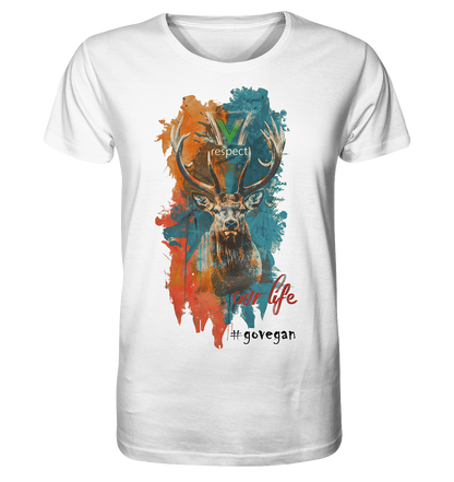 Motiv "respect our life, go vegan" - unisex Bio T-Shirt