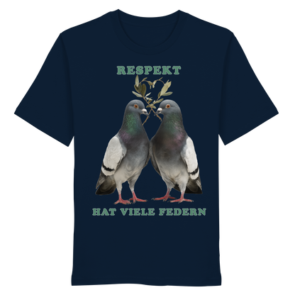 vegwear "Respekt hat viele Federn" - unisex Bio T-Shirt