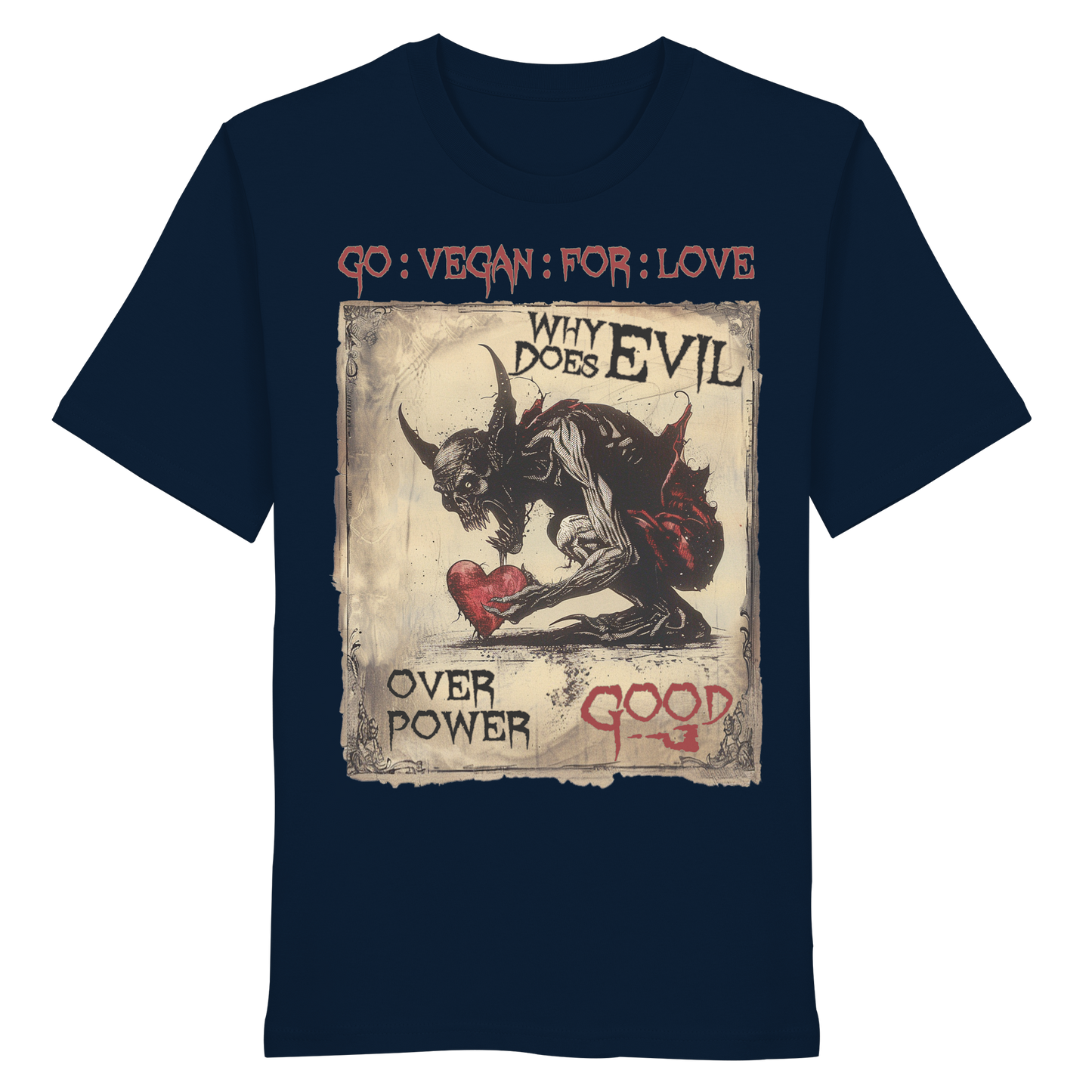 vegwear "why does evil" -unisex Bio T-Shirt