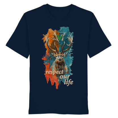 vegwear "respect our life - Hirsch" - unisex Bio T-Shirt