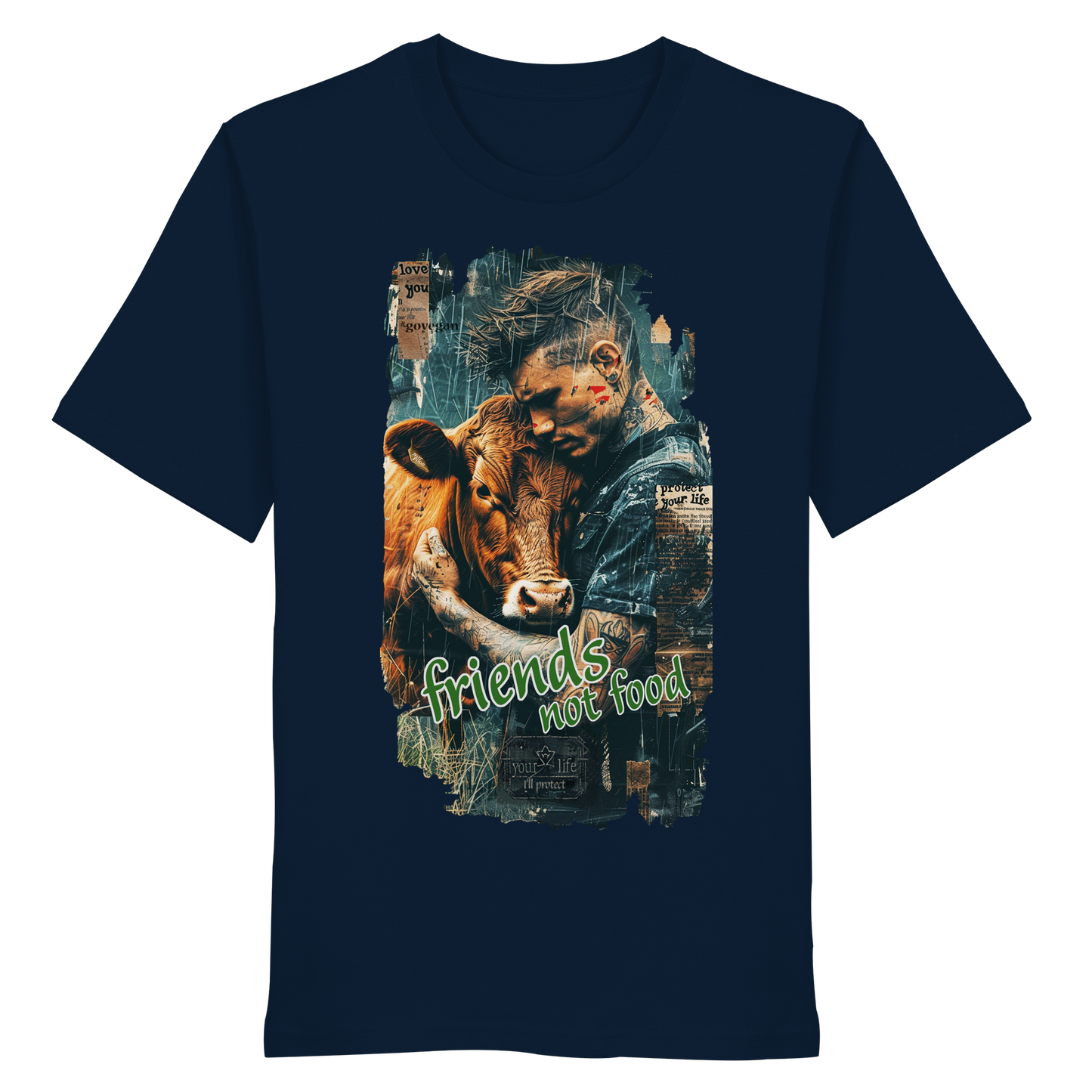 vegwear "friends not food" - unisex T-Shirt, vegan, fair, cool