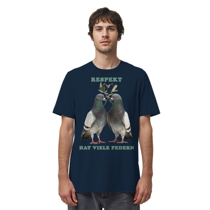 vegwear "Respekt hat viele Federn" - unisex Bio T-Shirt