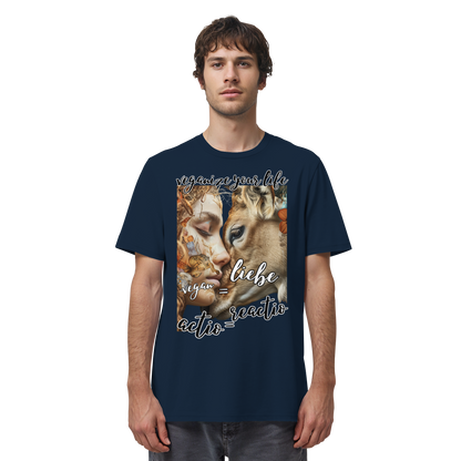 vegwear "actio = reactio" - unisex Bio T-Shirt, vegan ist Mitgefühl