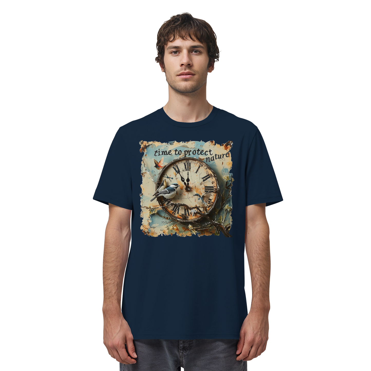 vegwear "time to protect nature" - unisex T-Shirt, nachhaltige Mode
