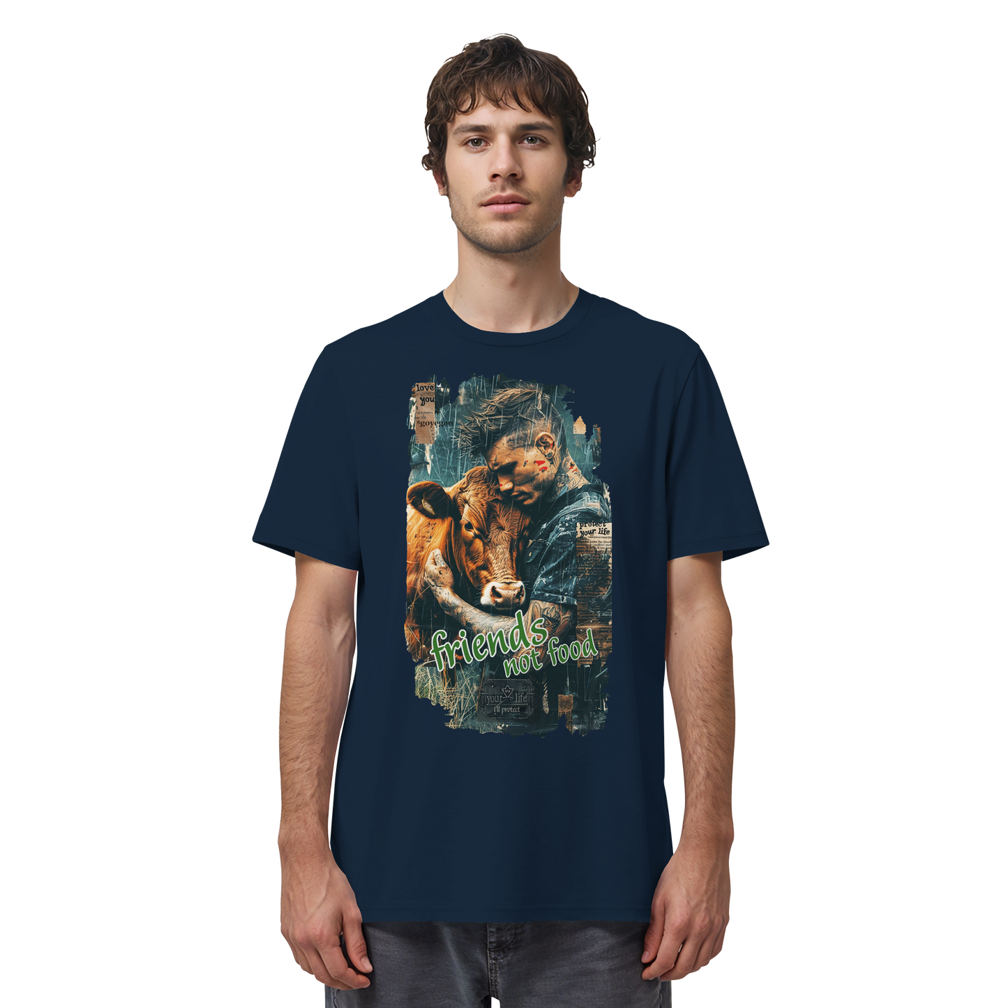 vegwear "friends not food" - unisex T-Shirt, vegan, fair, cool