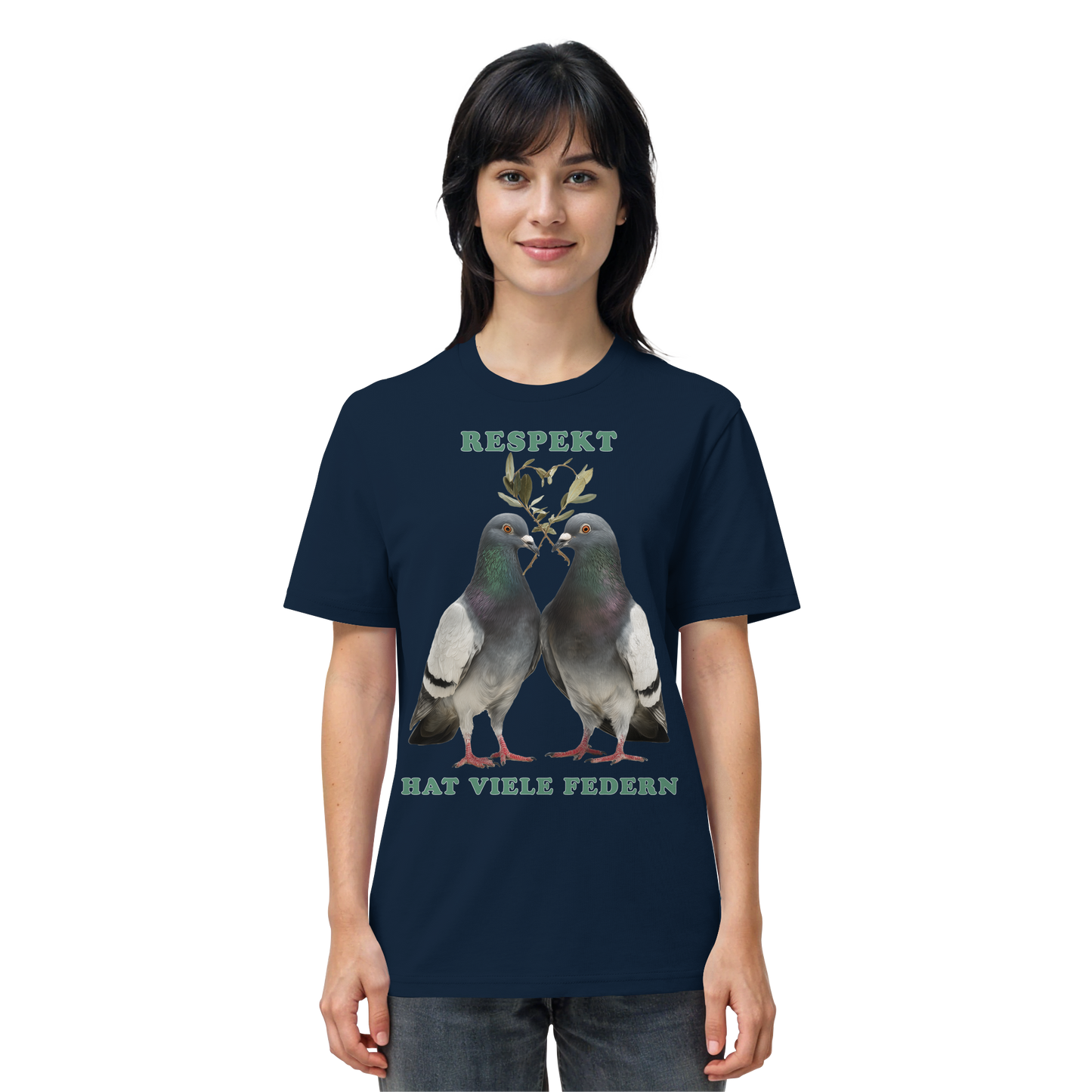 vegwear "Respekt hat viele Federn" - unisex Bio T-Shirt