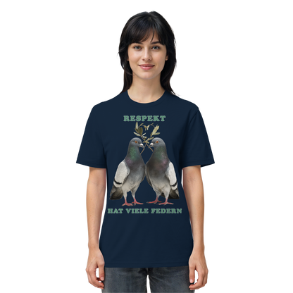 vegwear "Respekt hat viele Federn" - unisex Bio T-Shirt