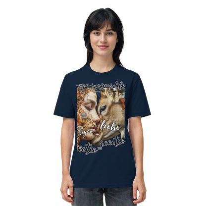 vegwear "actio = reactio" - unisex Bio T-Shirt, vegan ist Mitgefühl