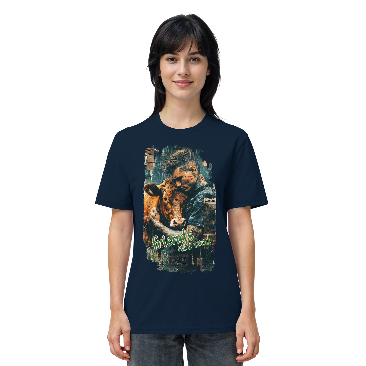 vegwear "friends not food" - unisex T-Shirt, vegan, fair, cool