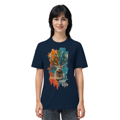 vegwear "respect our life - Hirsch" - unisex Bio T-Shirt