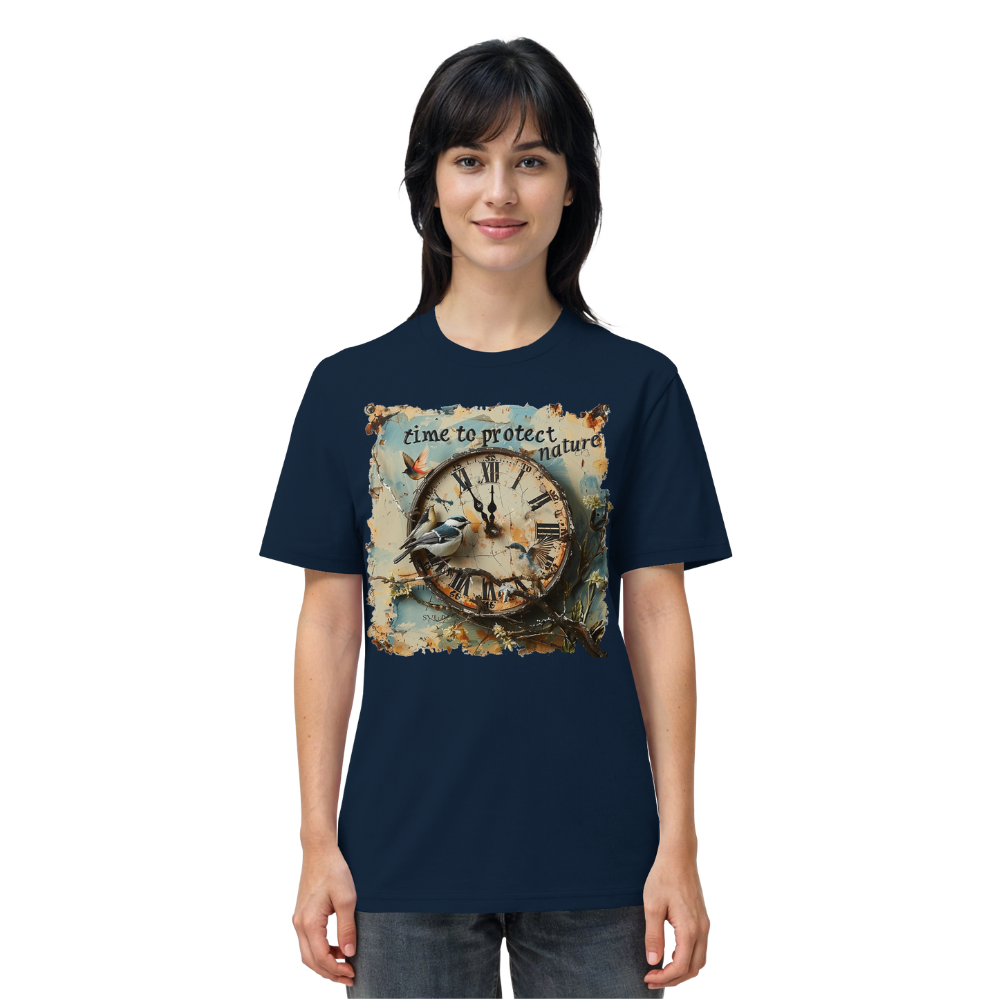 vegwear "time to protect nature" - unisex T-Shirt, nachhaltige Mode