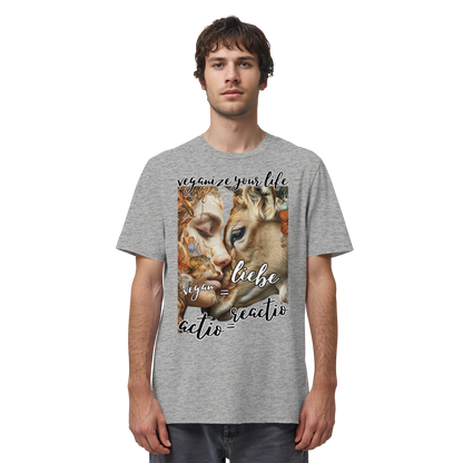 vegwear "actio = reactio" - unisex Bio T-Shirt, vegan ist Mitgefühl