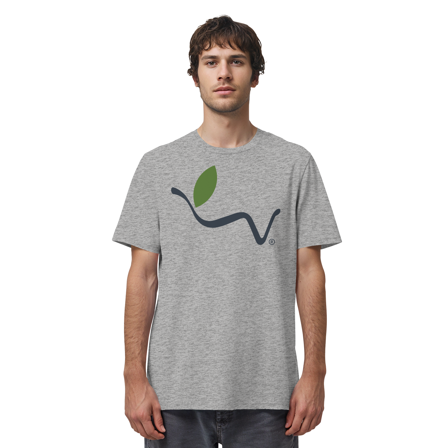 Motif "vegwear logo gray" - unisex organic T-shirt
