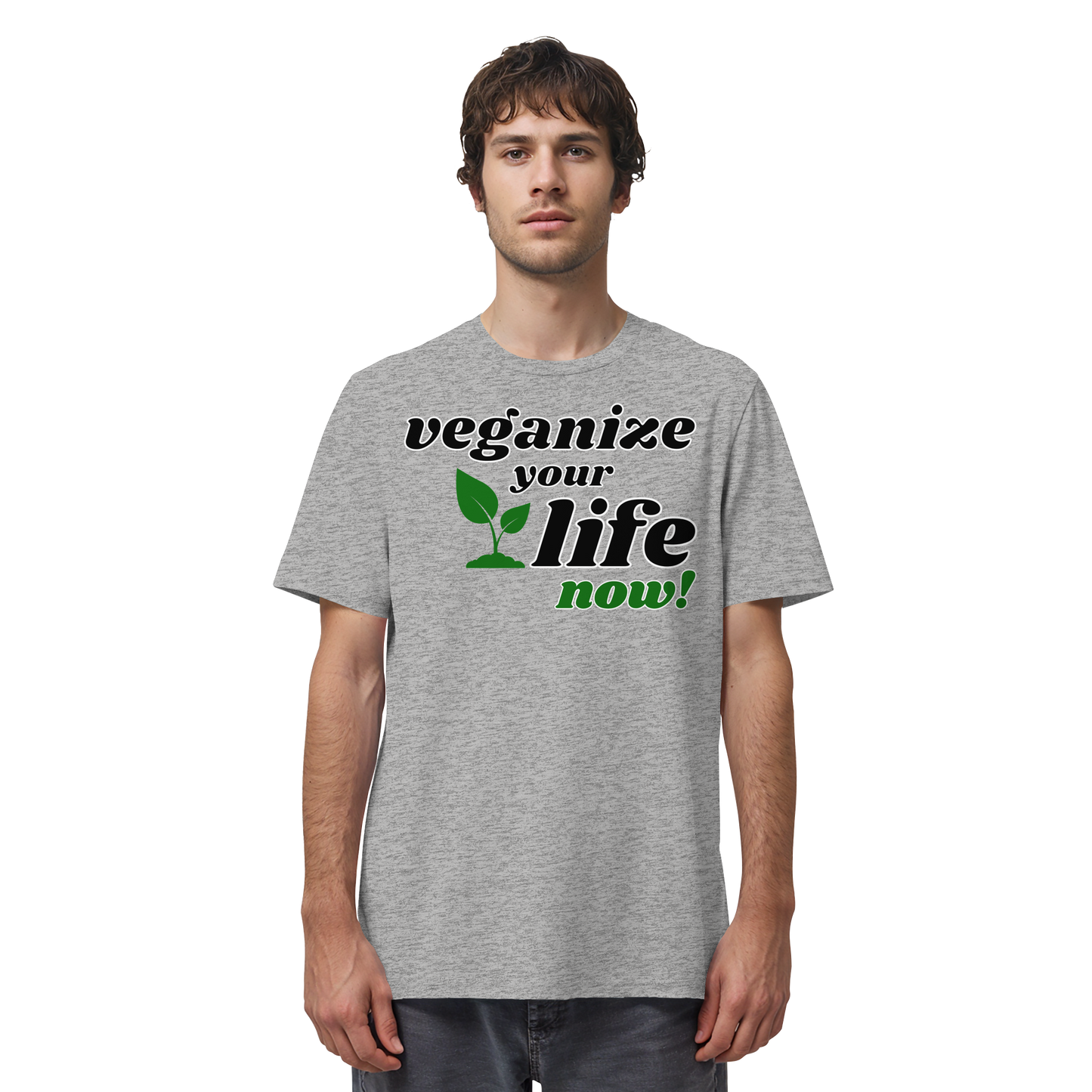 Bio-Baumwolle-T-Shirt: 'veganize your life' T-Shirt | vegwear